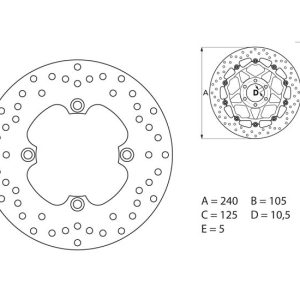 DISCO DE FRENO BREMBO SERIE ORO 108489952