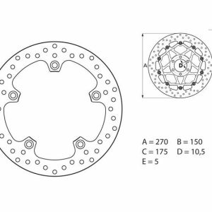DISCO DE FRENO BREMBO ORO SERIE 68B407G0