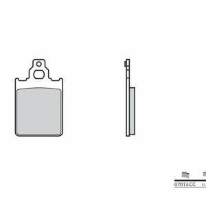 BREMBO Scooter Pastillas de Freno Cerámica de Carbono – 07013