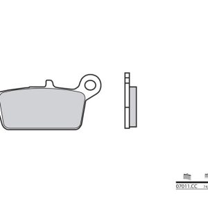 BREMBO Scooter Pastillas de Freno Cerámica de Carbono – 07011CC