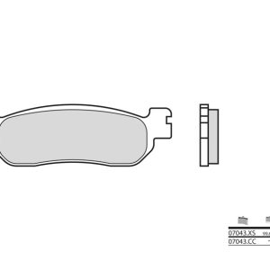 BREMBO Scooter Pastillas de Freno de Metal Sinterizado – 07043XS