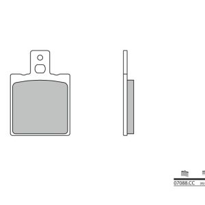 BREMBO Scooter Pastillas de Freno Cerámicas de Carbono – 07088CC