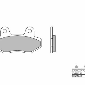 Pastillas de freno BREMBO Street Carboxicerámicas – 07GR12CC