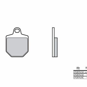 BREMBO Street Pastillas de Freno de Metal Sinterizado – 07GR76SA