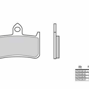 BREMBO Street Pastillas de Freno de Metal Sinterizado – 07HO28SA