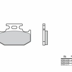 BREMBO Pastillas de freno de metal sinterizado todoterreno – 07KA12SD