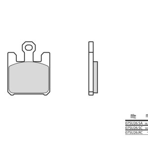 BREMBO Street Pastillas de Freno de Metal Sinterizado – 07SU26LA