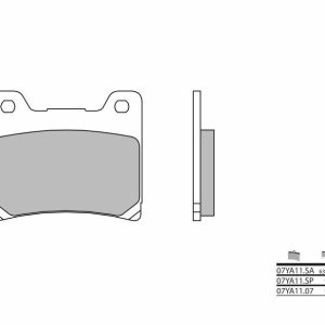 BREMBO Street Pastillas de Freno de Metal Sinterizado – 07YA11SA
