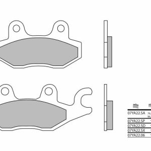 BREMBO Pastillas de freno de metal sinterizado todoterreno – 07YA22SX