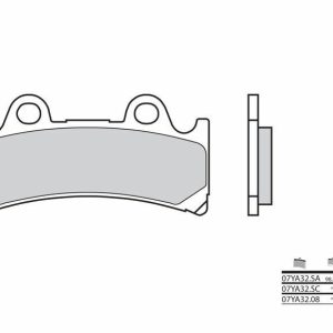BREMBO Street Pastillas de Freno de Metal Sinterizado – 07YA32SA