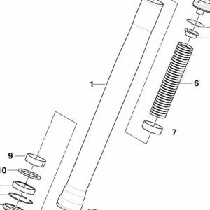 Muelle de presión OEM 31427692142 para motos BMW F 800 GS, G 650 X, HP2 Enduro. Original BMW Motorrad.