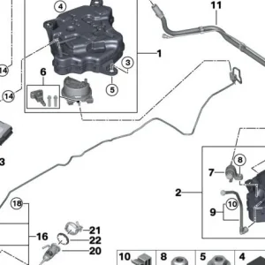 Tuerca hexagonal OEM 07129905752 para motos BMW S1000RR, K1600 Bagger, F700GS, F800GS... y más. Original BMW Motorrad.
