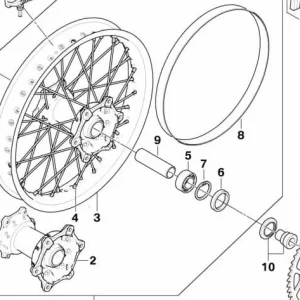 Tuerca hexagonal M8 OEM 36317717949 para BMW Motorrad G 450 X. Original BMW Motorrad.