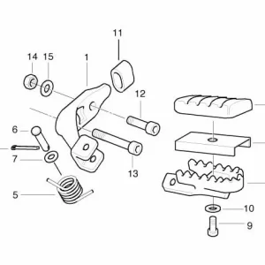 Tope OEM 46712345271 para motos BMW F 650, F 650 ST. Original BMW Motorrad.