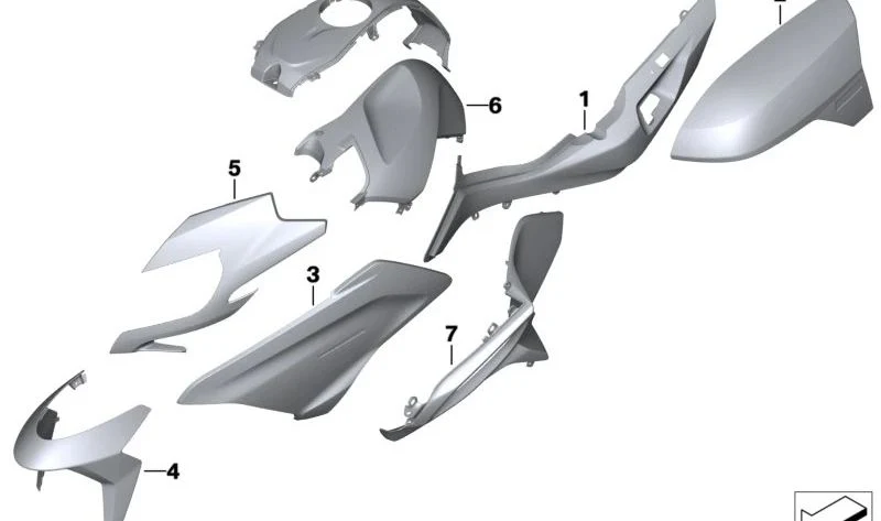 Protección de rodilla derecha OEM 46637914562 en color Meteoric Dust para motos BMW R 1200 RT, R 1250 RT. Original BMW Motorrad. - Imagen 2