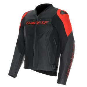 Chaqueta Dainese RACING 5 LEATHER BLACK BLACK RED-FLUO