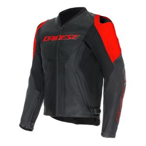 Chaqueta Dainese RACING 5 PERF  LEATHER BLACK BLACK RED-FLUO