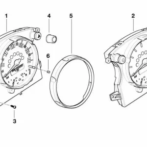 Anillo de adorno antracita OEM 51457059168 para MINI R50, R53, Cabrio R52. Original MINI.