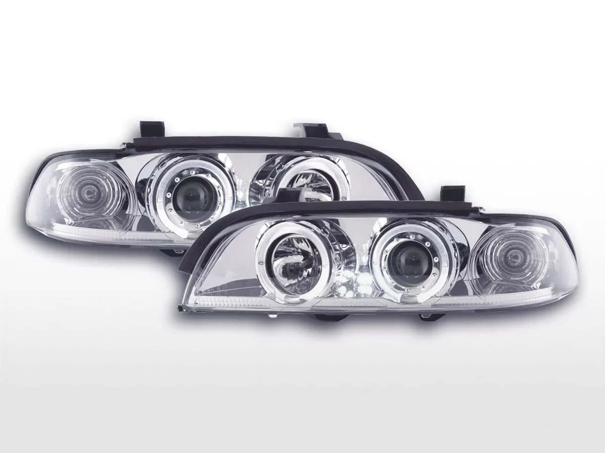 Faros delanteros delanteros BMW Serie 5 E39 95-00 cromados - Imagen 2