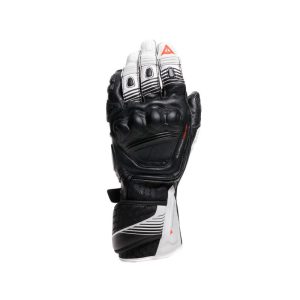 Guantes Dainese FIERO METAL BLACK WHITE RED-FLUO