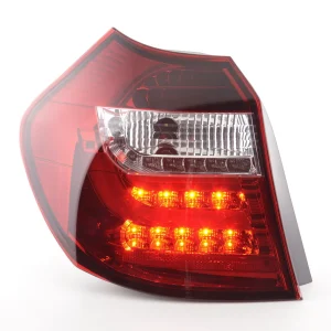 Pilotos traseros LED BMW Serie 1 E87 / E81 3/5 puertas. 04-06 transparente/rojo