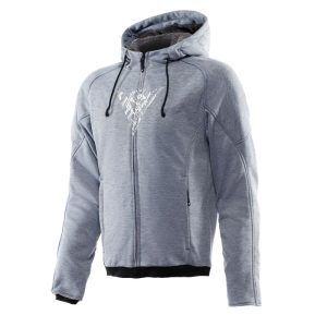 Sudadera Dainese FURRY SAFETY FULL ZIP GREY-MELANGE BLACK